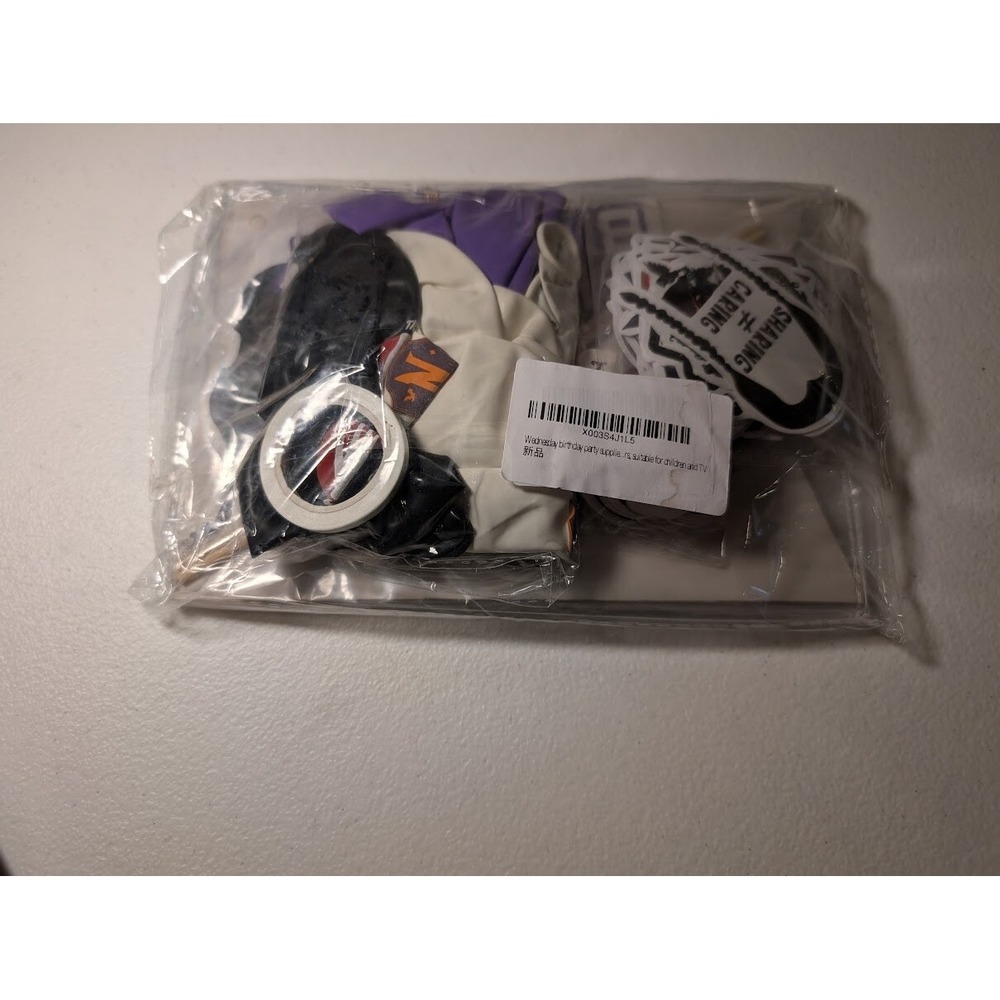 Wednesday Addams Birthday‎ Party Supplies Kit Balloons & Decor Stickers Set - Picture 3 of 3